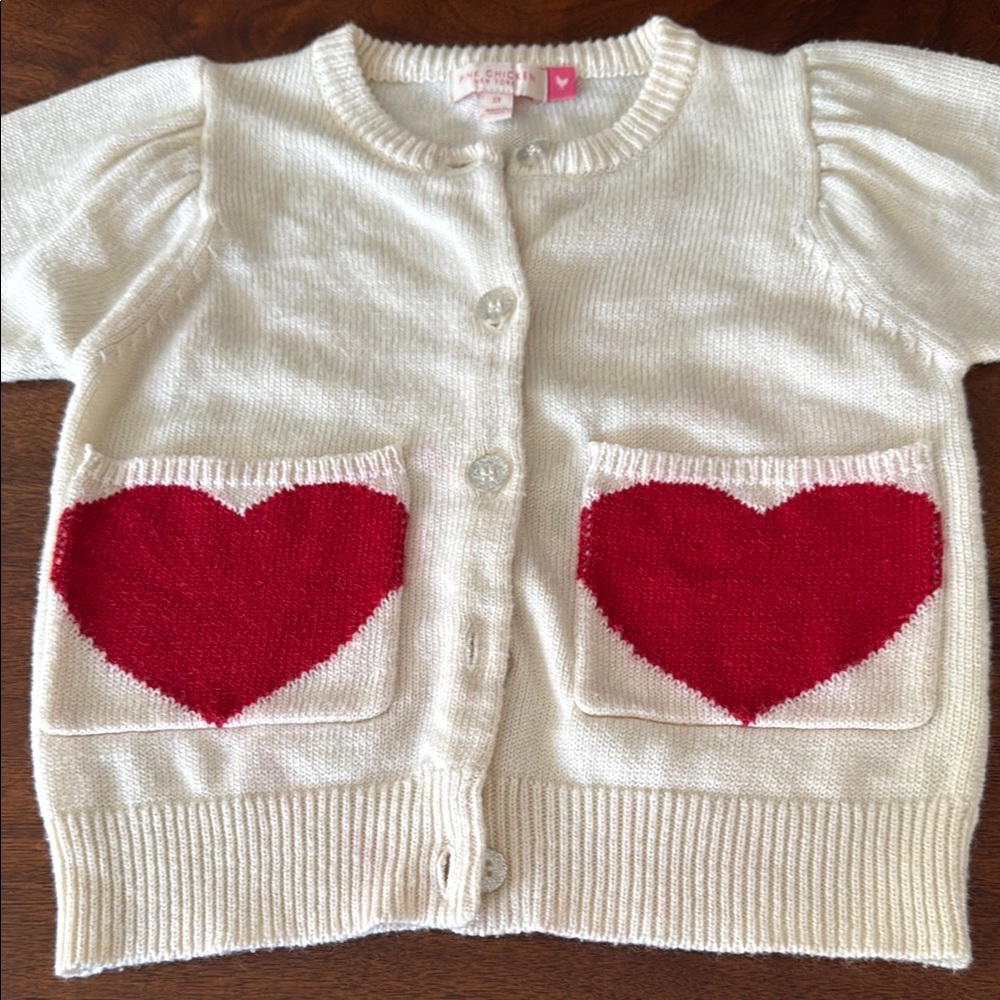 Pink Chicken Cream Knit Cardigan